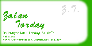 zalan torday business card